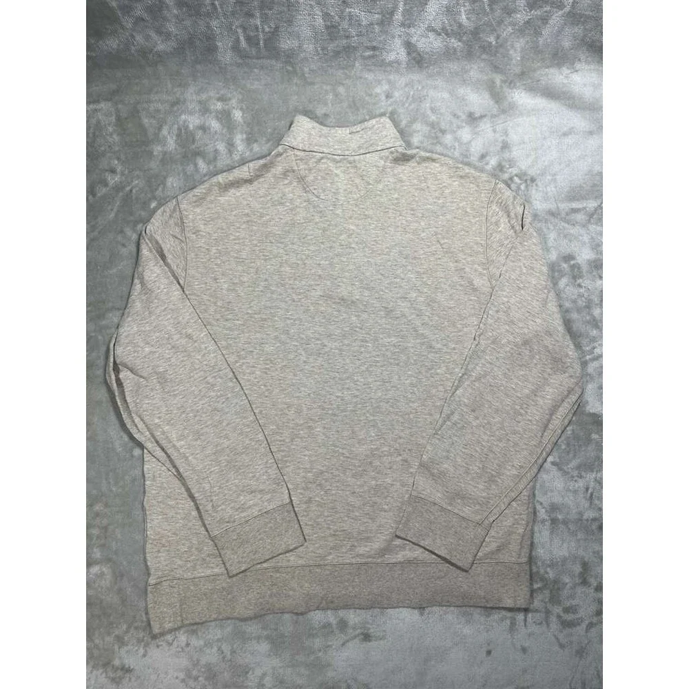 Polo Ralph Lauren Performance 1/4 Quarter Pullover Men Large Beige Sweatshirt